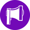 purple megaphone icon