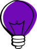 purple icon of a lightbulb